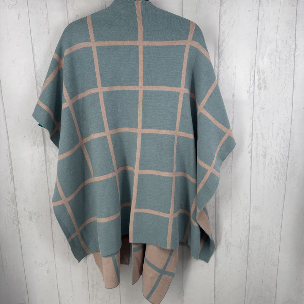 S colorblock reversible ruana