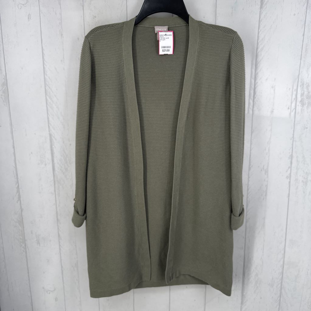S rib knit cardi