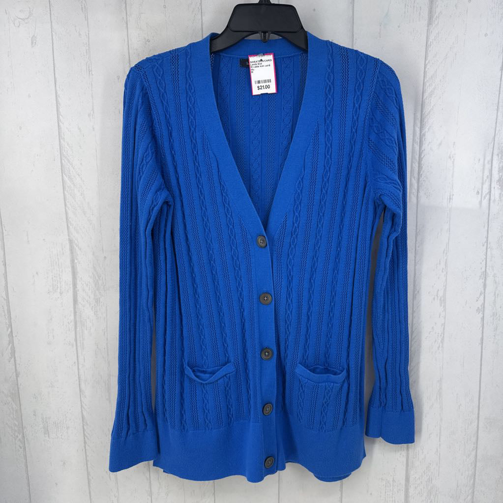 M cable knit cardi