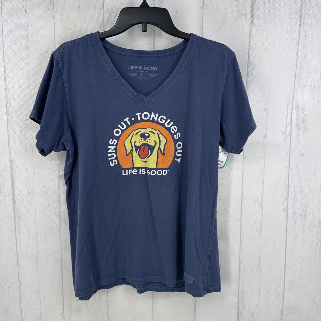 L graphic s/s tee-puppy dog