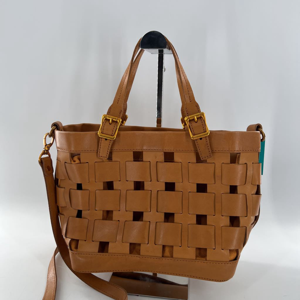 dual handle basketweave bag