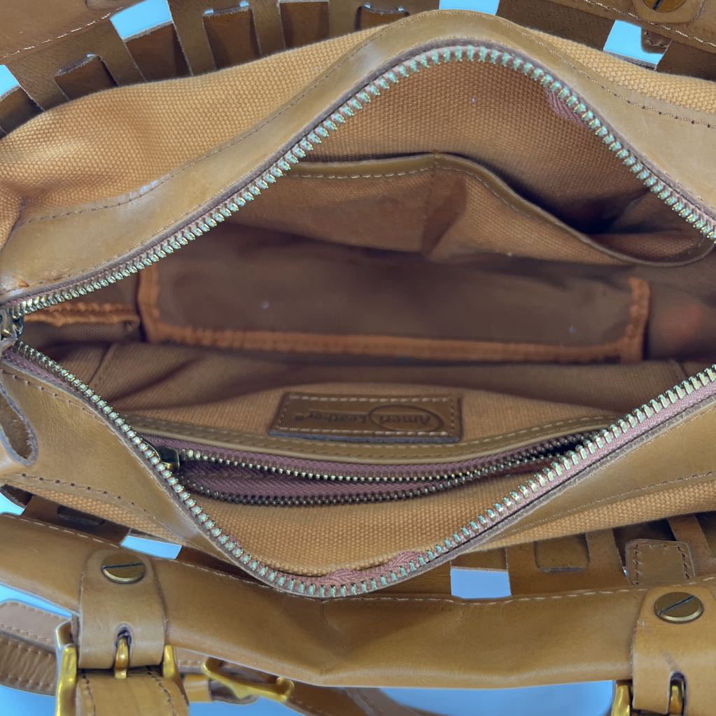 dual handle basketweave bag