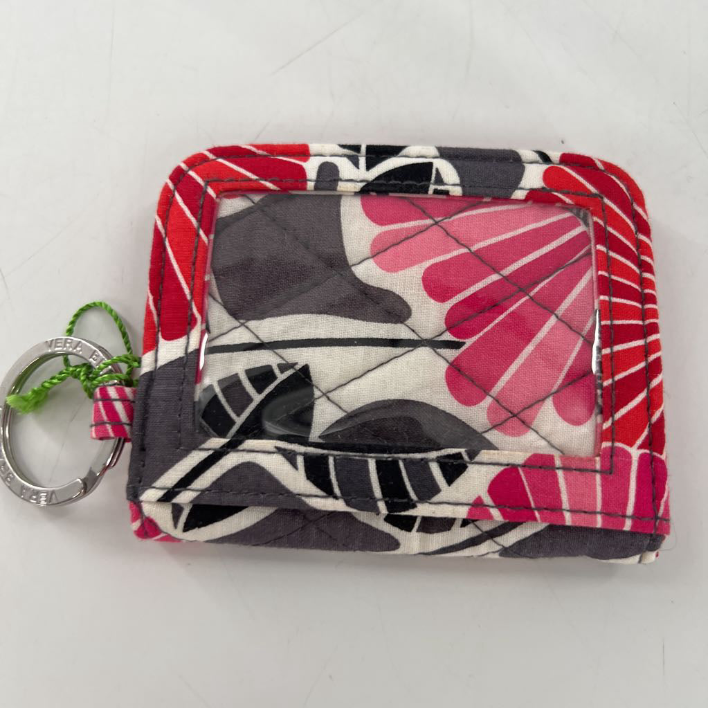 R20 floral pattern bi-fold double id wallet