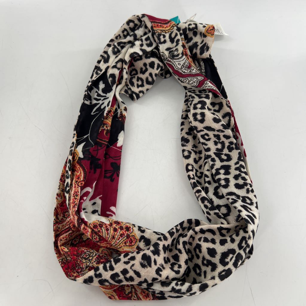 O/S animal/damask print scarf