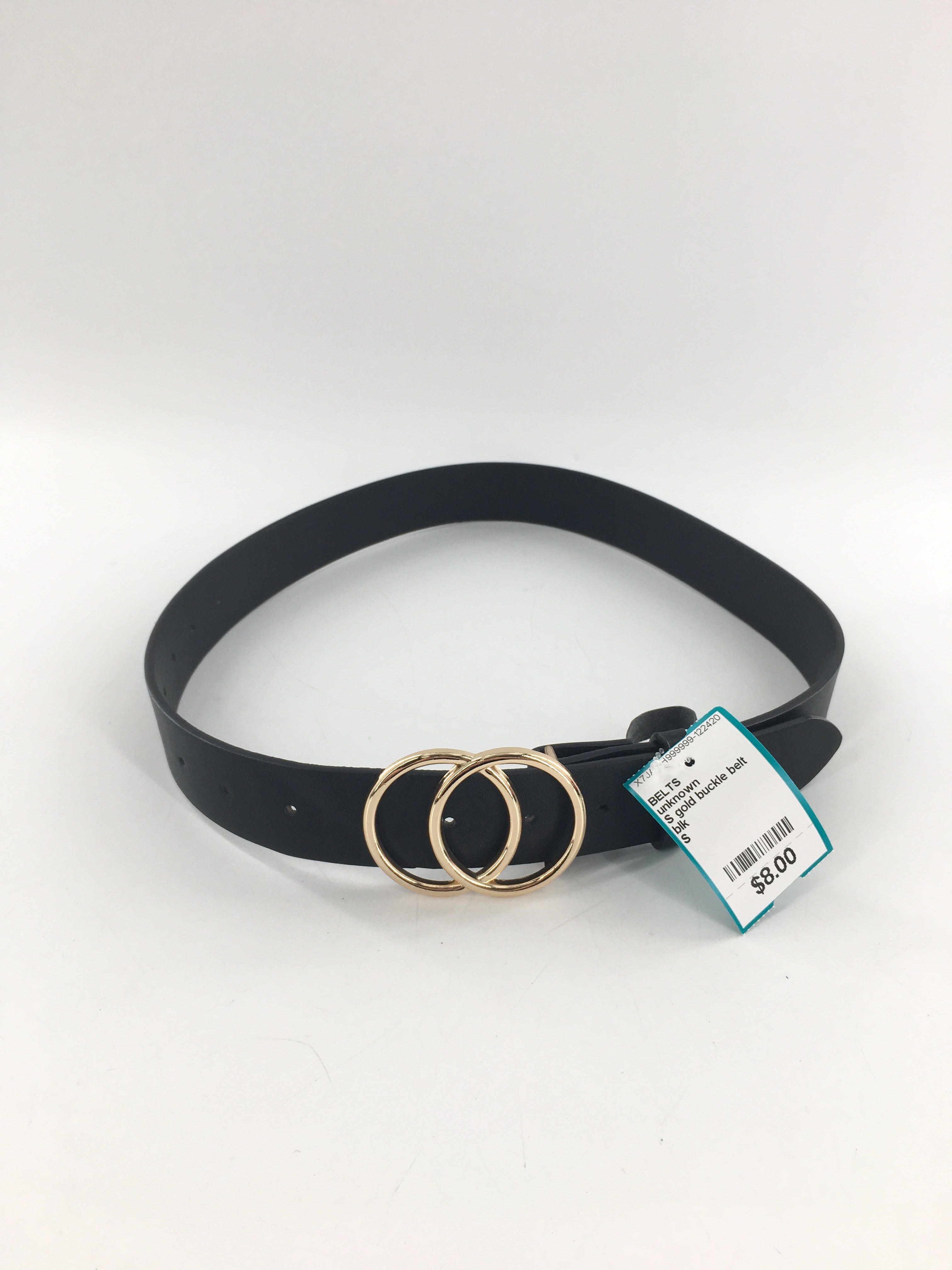 S gold buckle belt