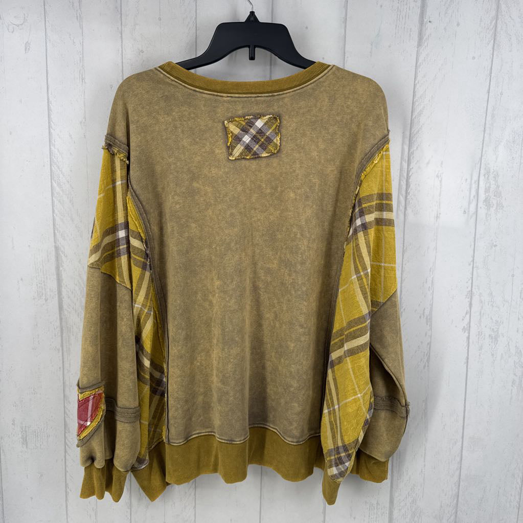 1XL mixed media sweatshirt