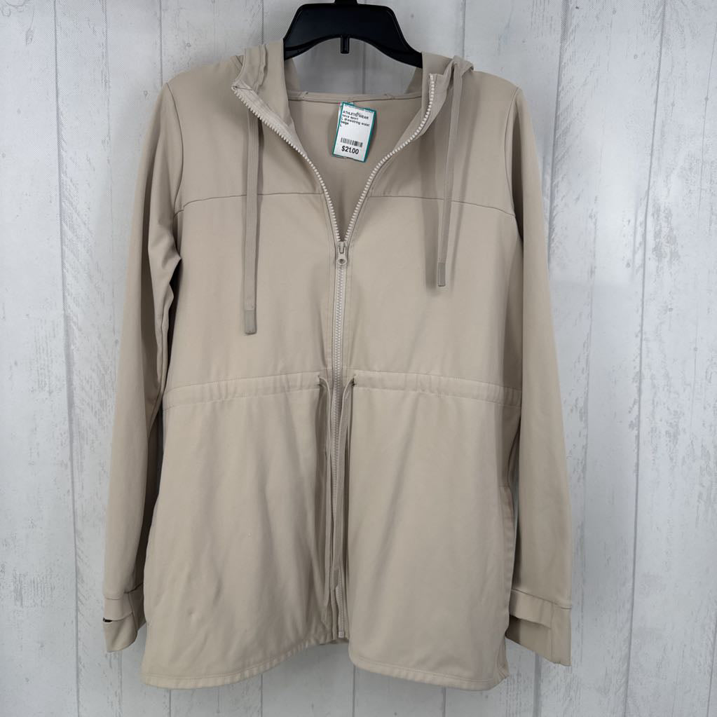 L drawstring waist hooded jacket