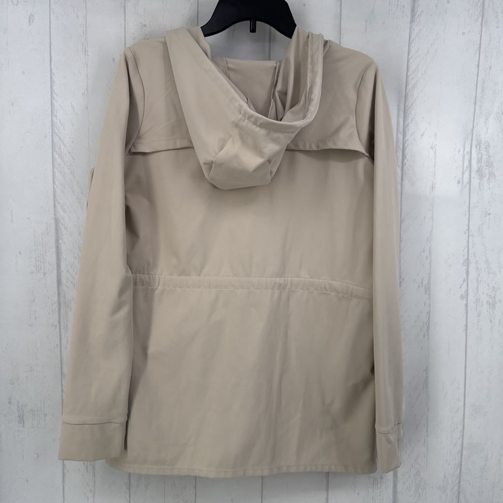 L drawstring waist hooded jacket