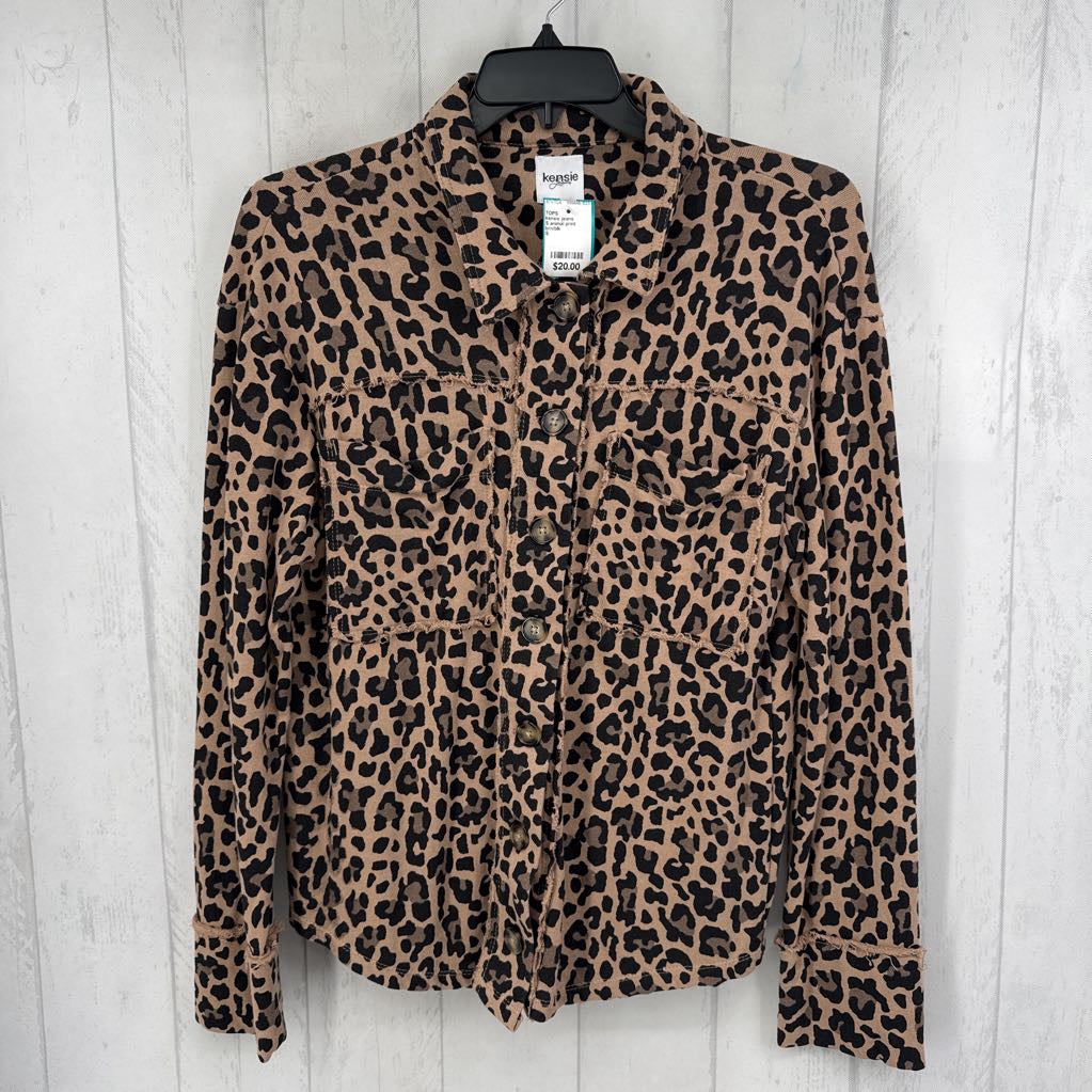 S animal print shacket