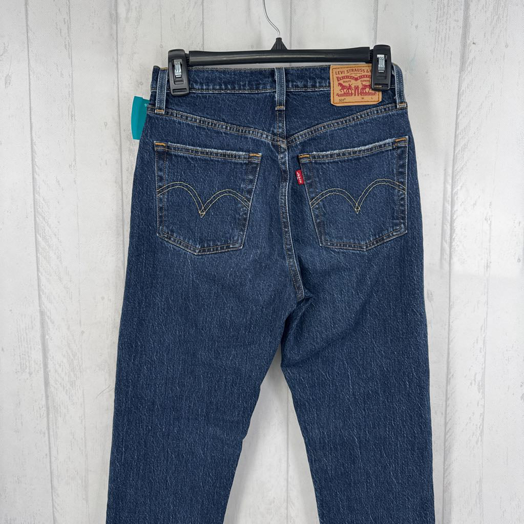 25 dark wash straight leg jean