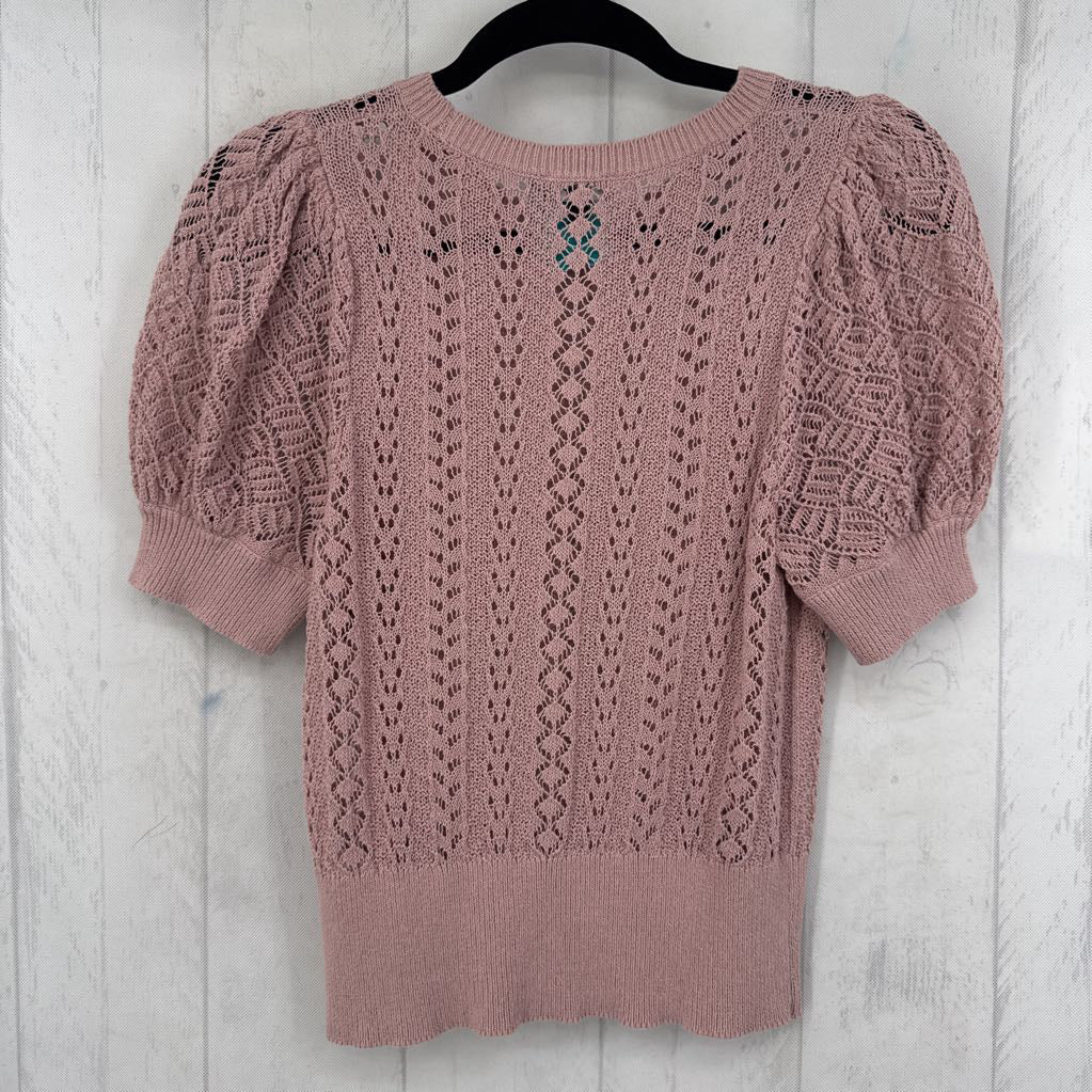 S crochet s/s sweater