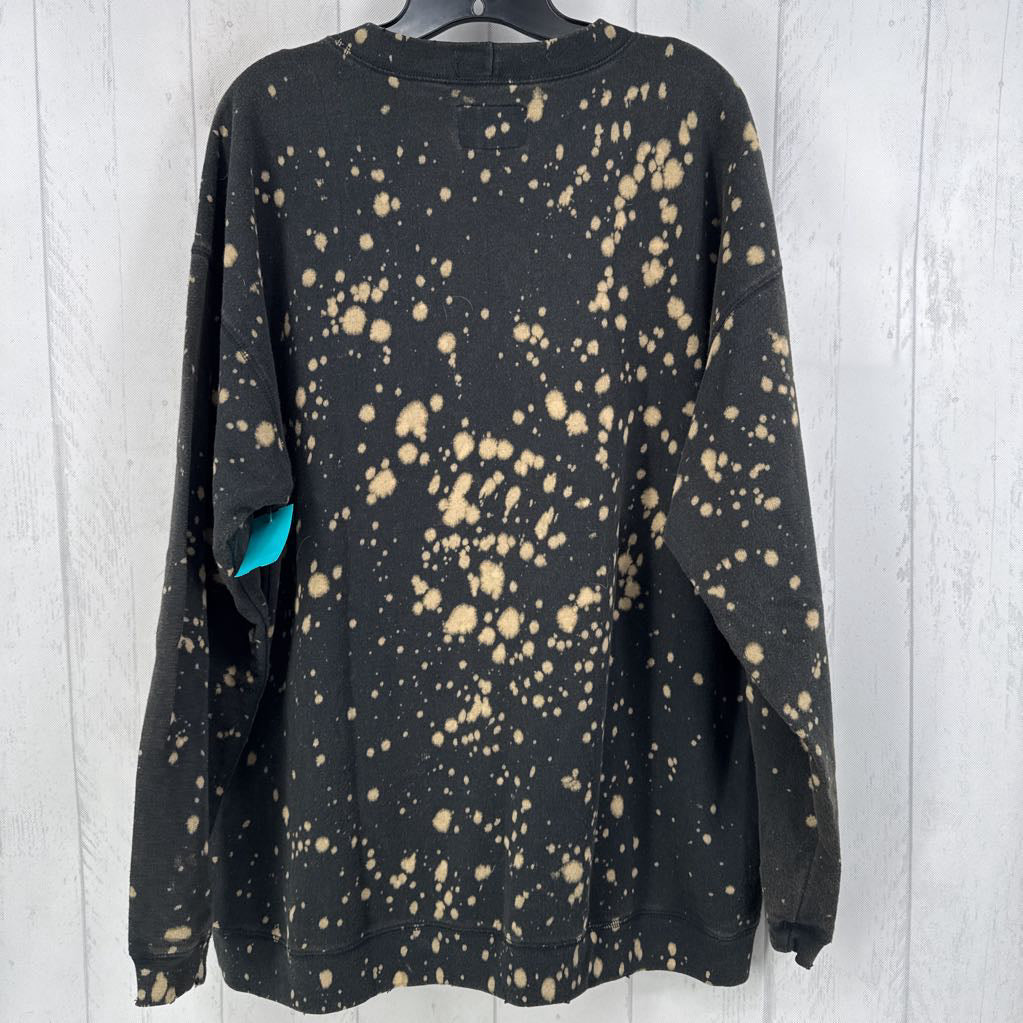 2xl l/s leopard/zebra lightning bolt bleacher splatter top