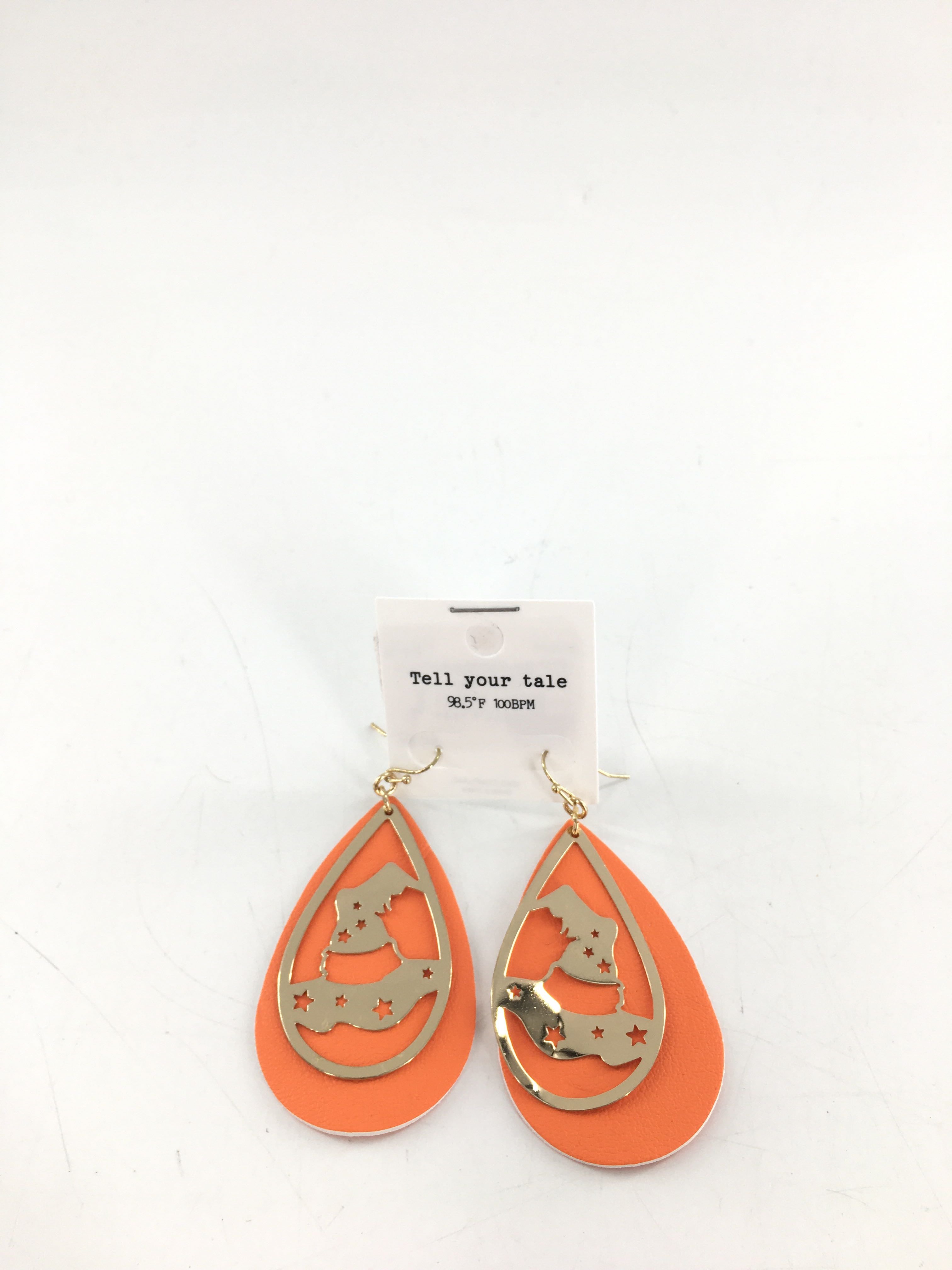 teardrop shape witch's hat dangle earrings