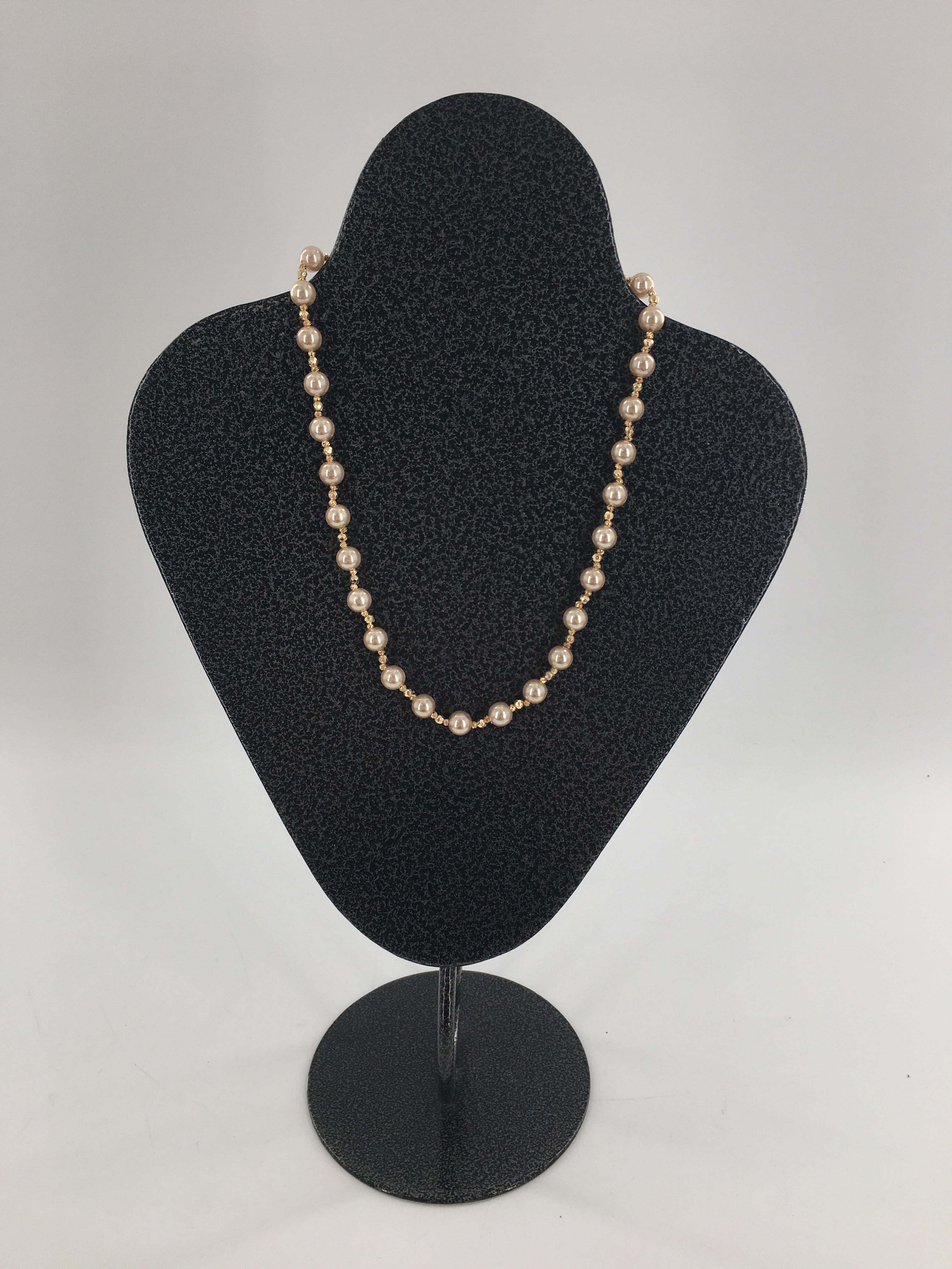 10" champagne pearl necklace