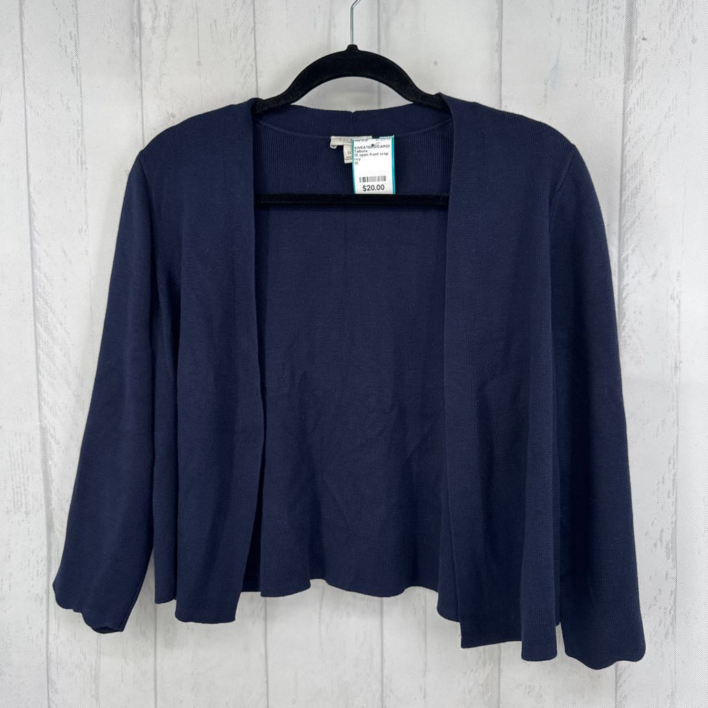 1X open front crop cardi