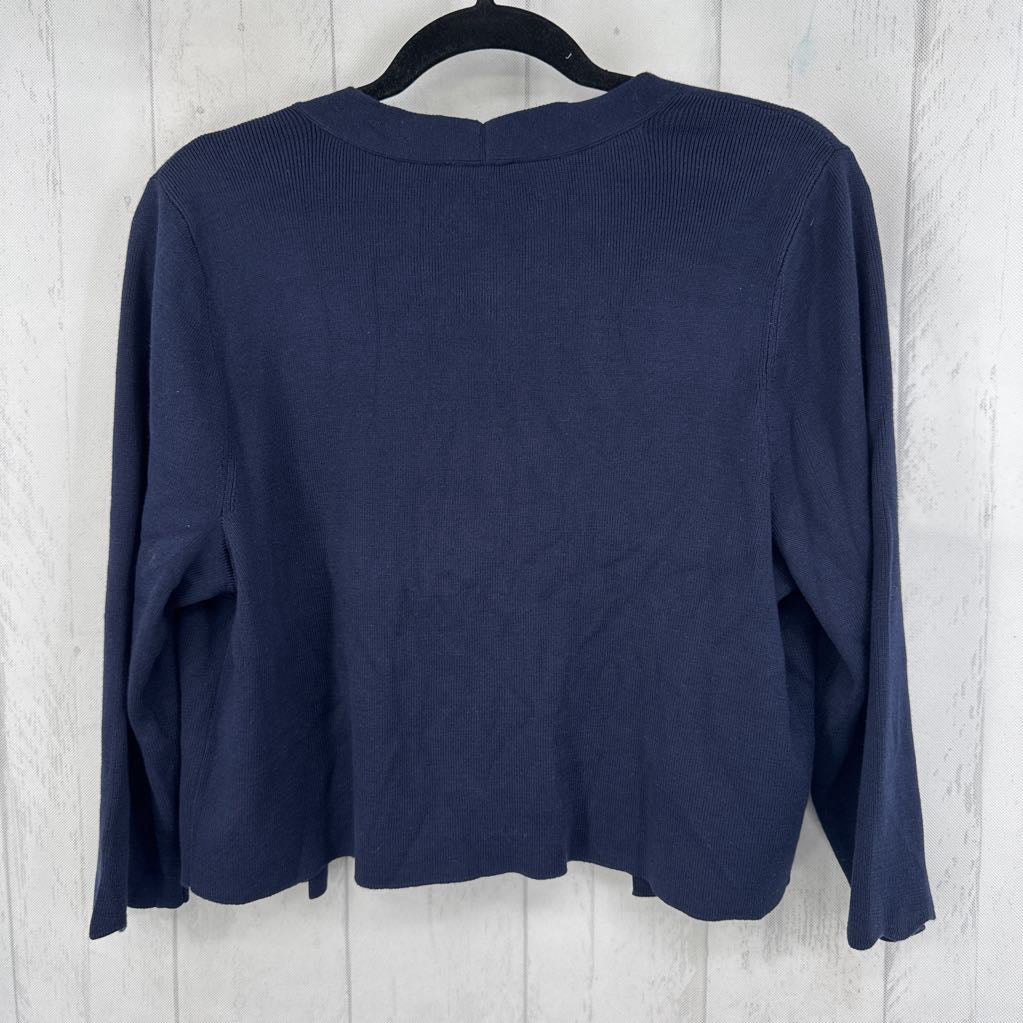 1X open front crop cardi