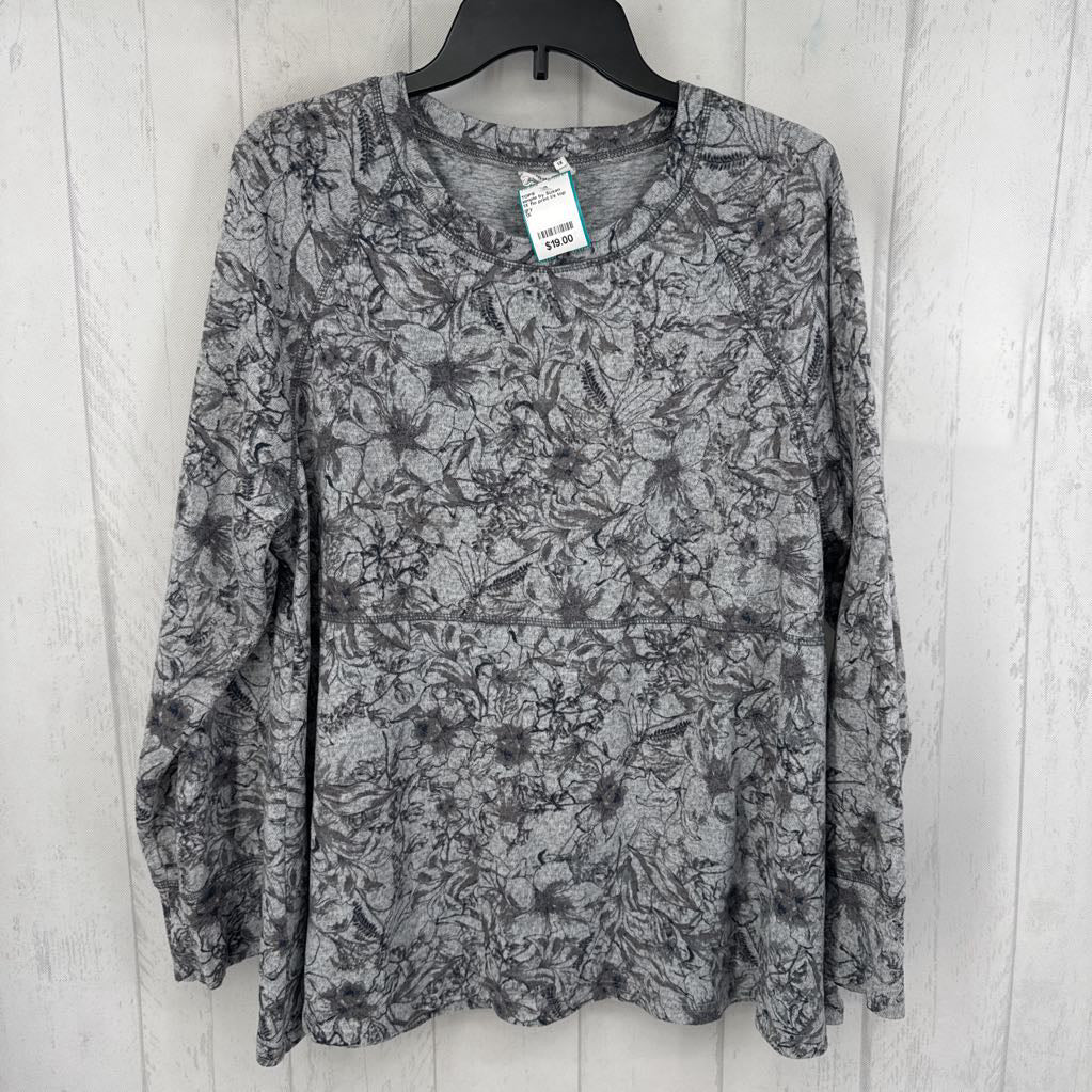 1X flo print l/s top