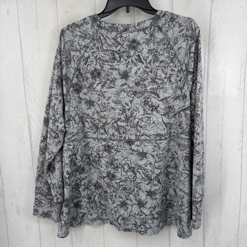 1X flo print l/s top