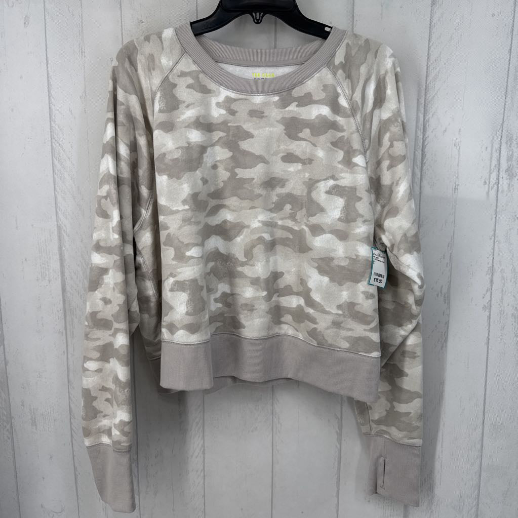 1x l/s camo crop sweatshirt