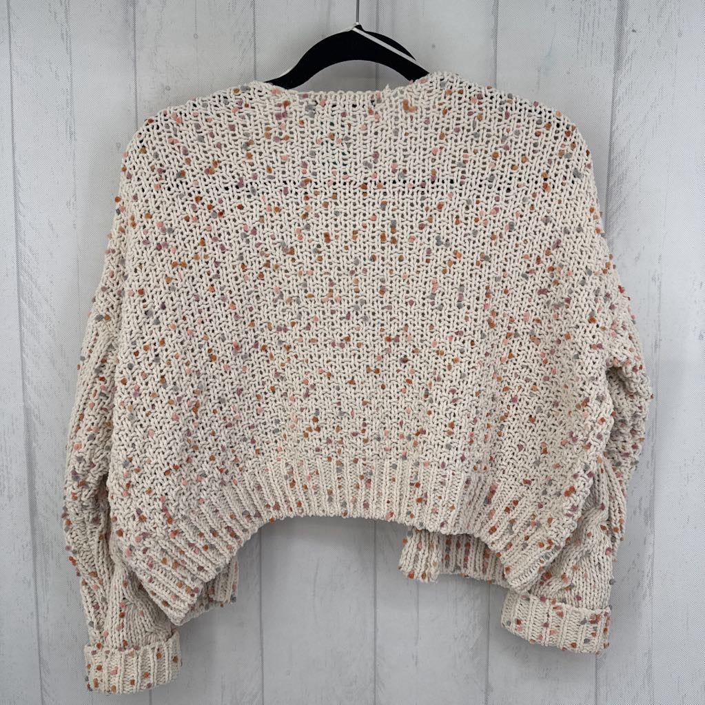XS colorful open front crop cardi