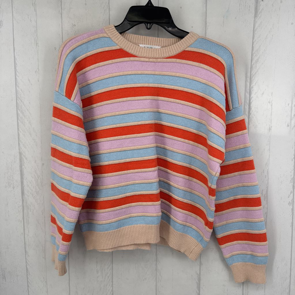 XS striped colorful crewneck sweater