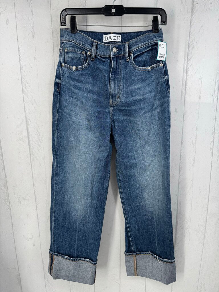 27 straight leg cuffed jean