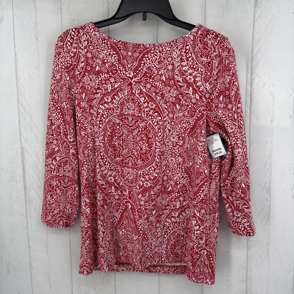 M flo print 3/4 slv top