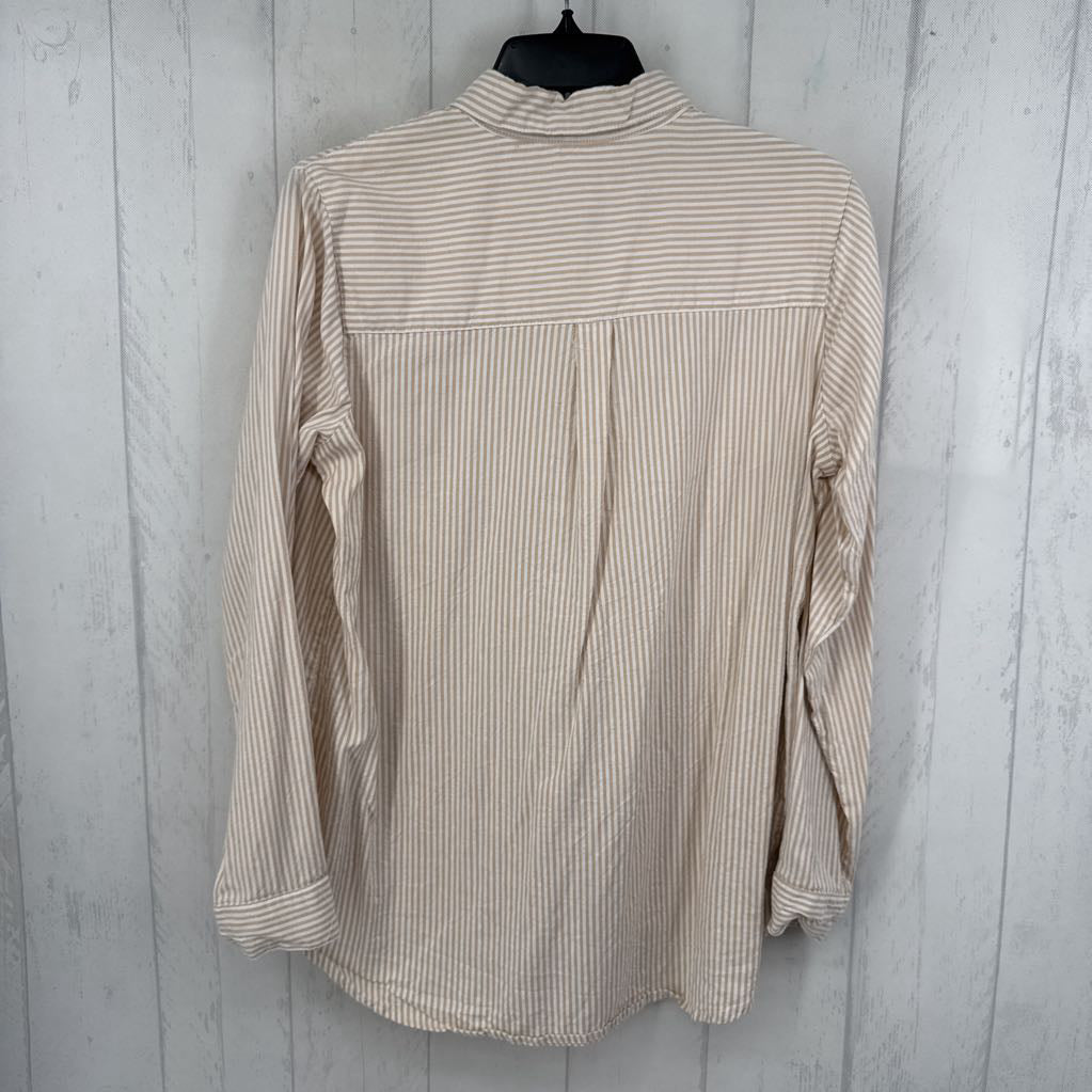 M striped button down l/s top