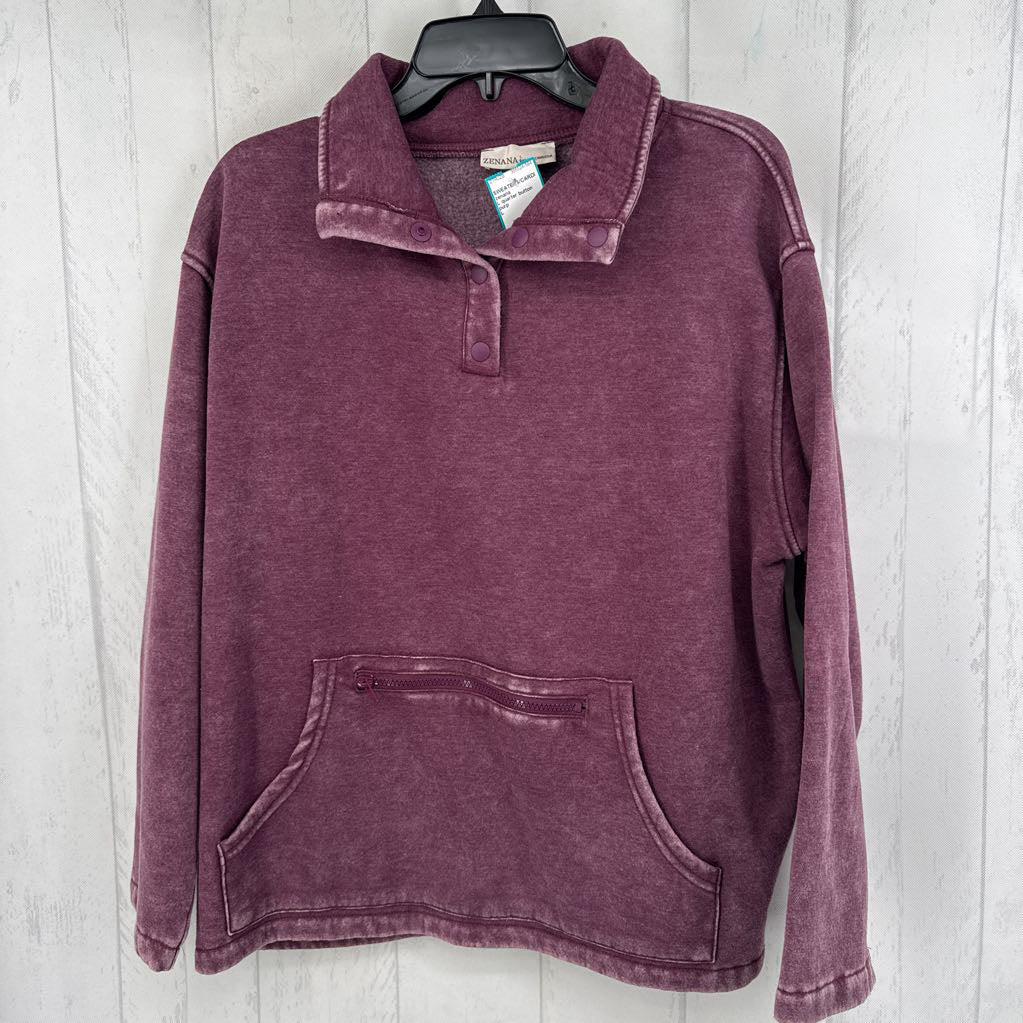 L quarter button down pullover