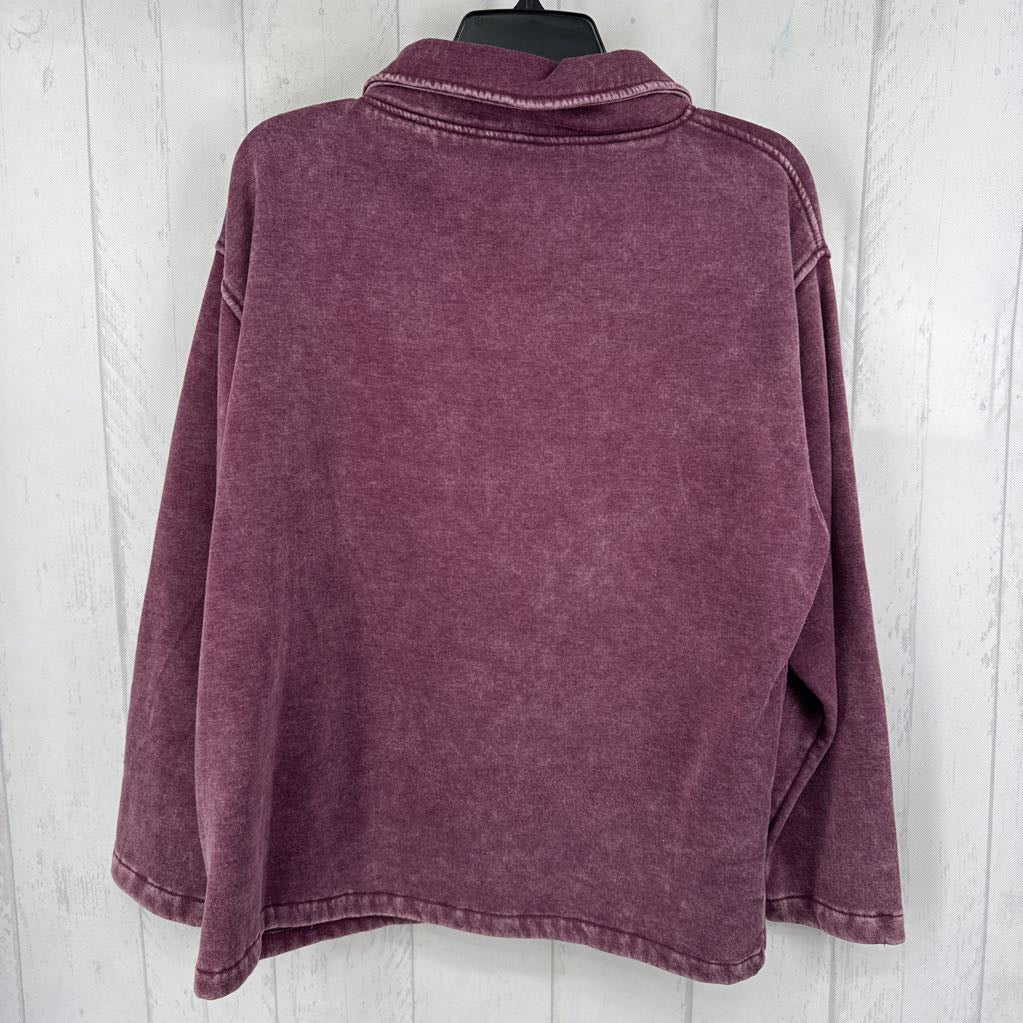L quarter button down pullover