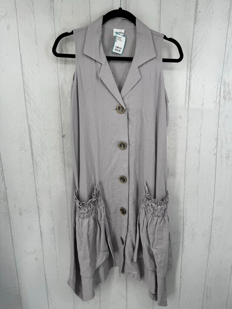 XS linen button down slvls dress