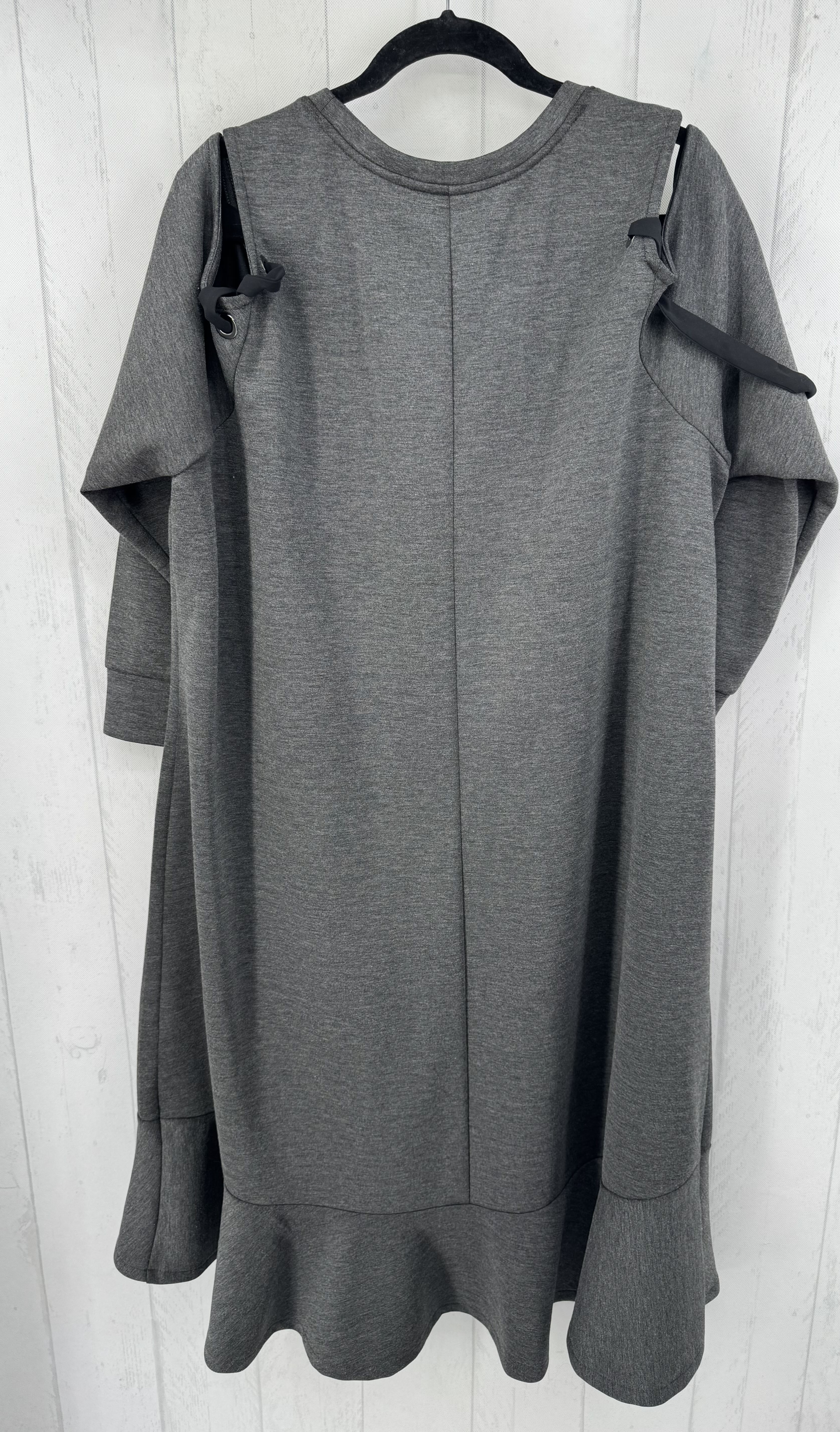 22/24 round neck cold shoulder l/s dress