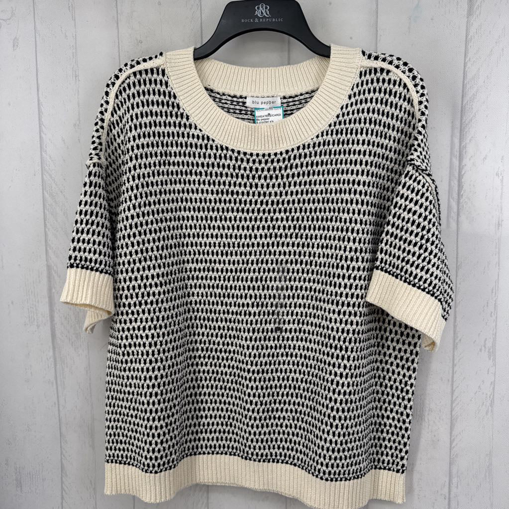 S crochet s/s sweater