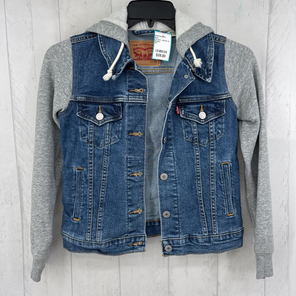 XS jean jacket w/ sweatshirt