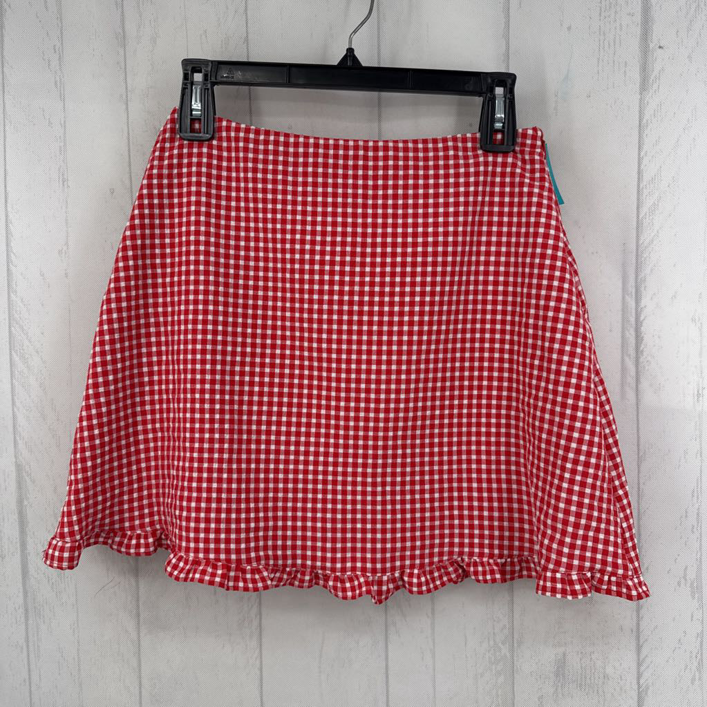 M gingham print skirt