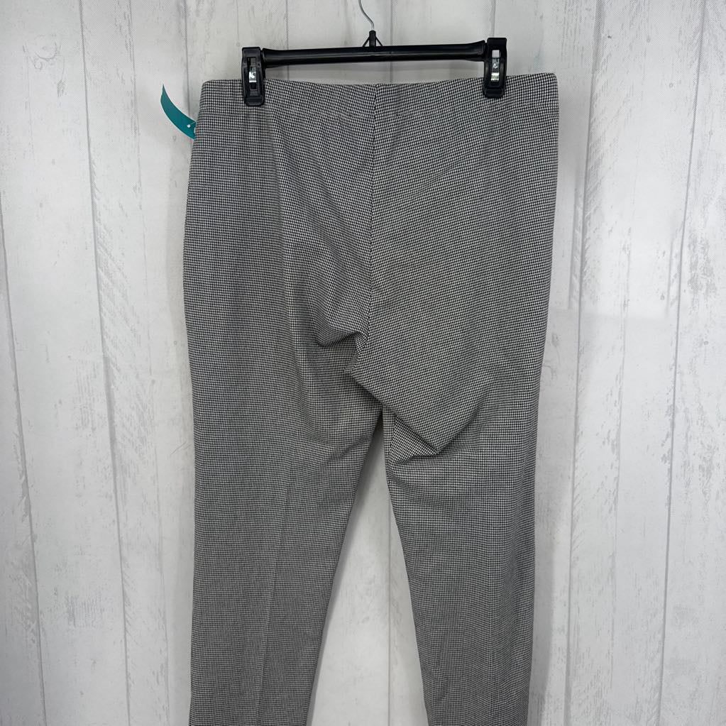 L houndstooth print pull-on pant