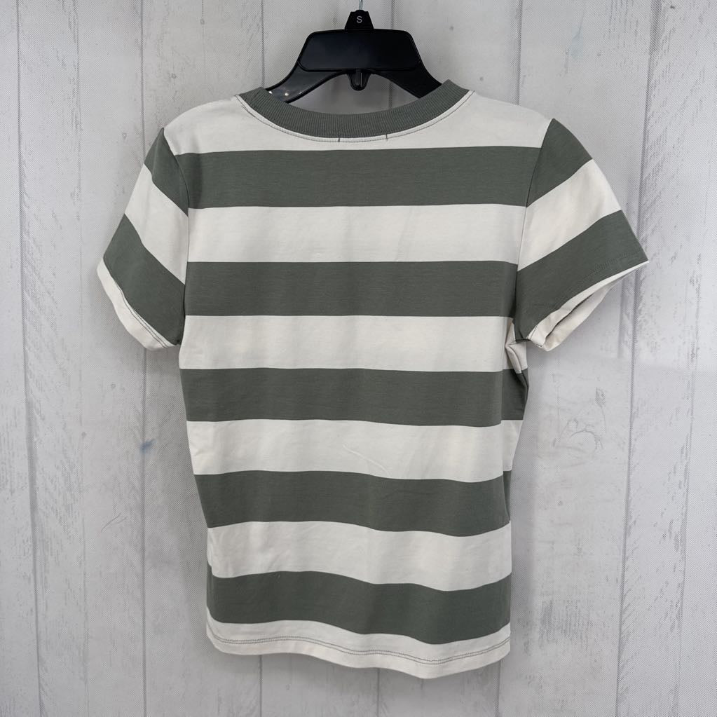 L striped crewneck s/s tee