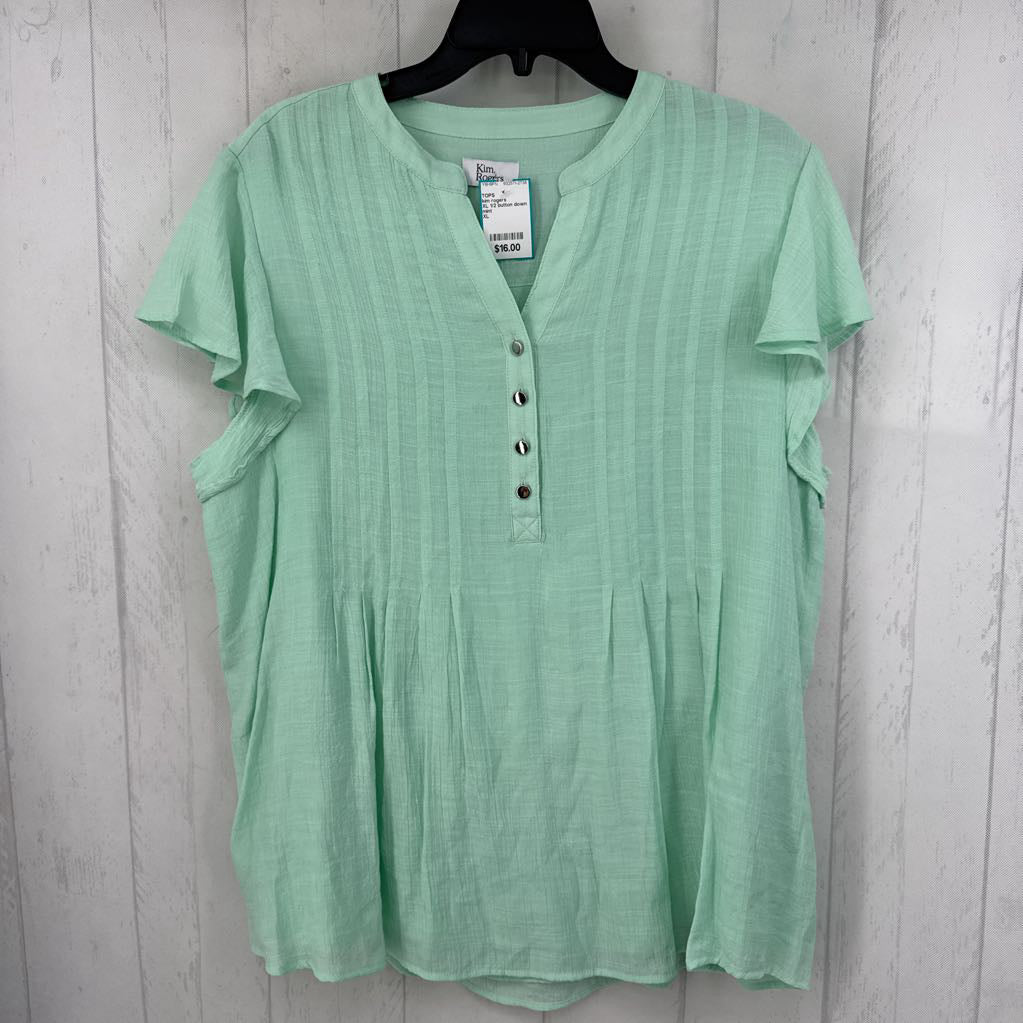 XL 1/2 button down s/s top