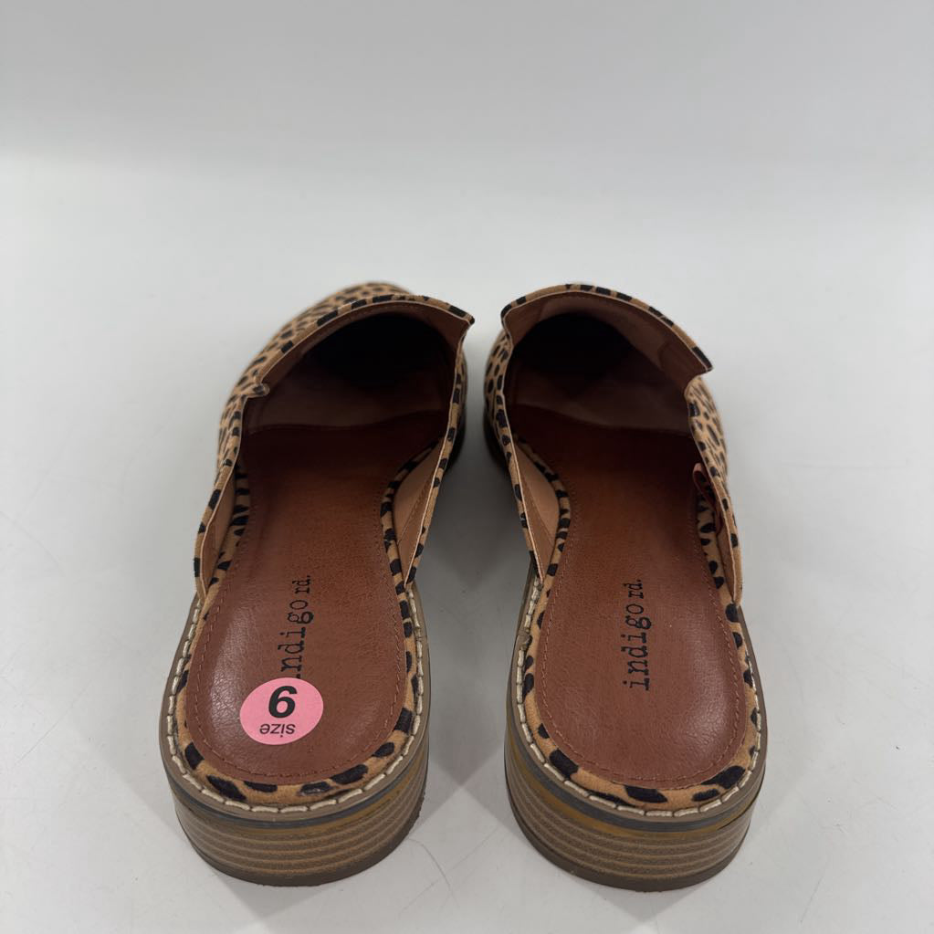 9 animal print mules