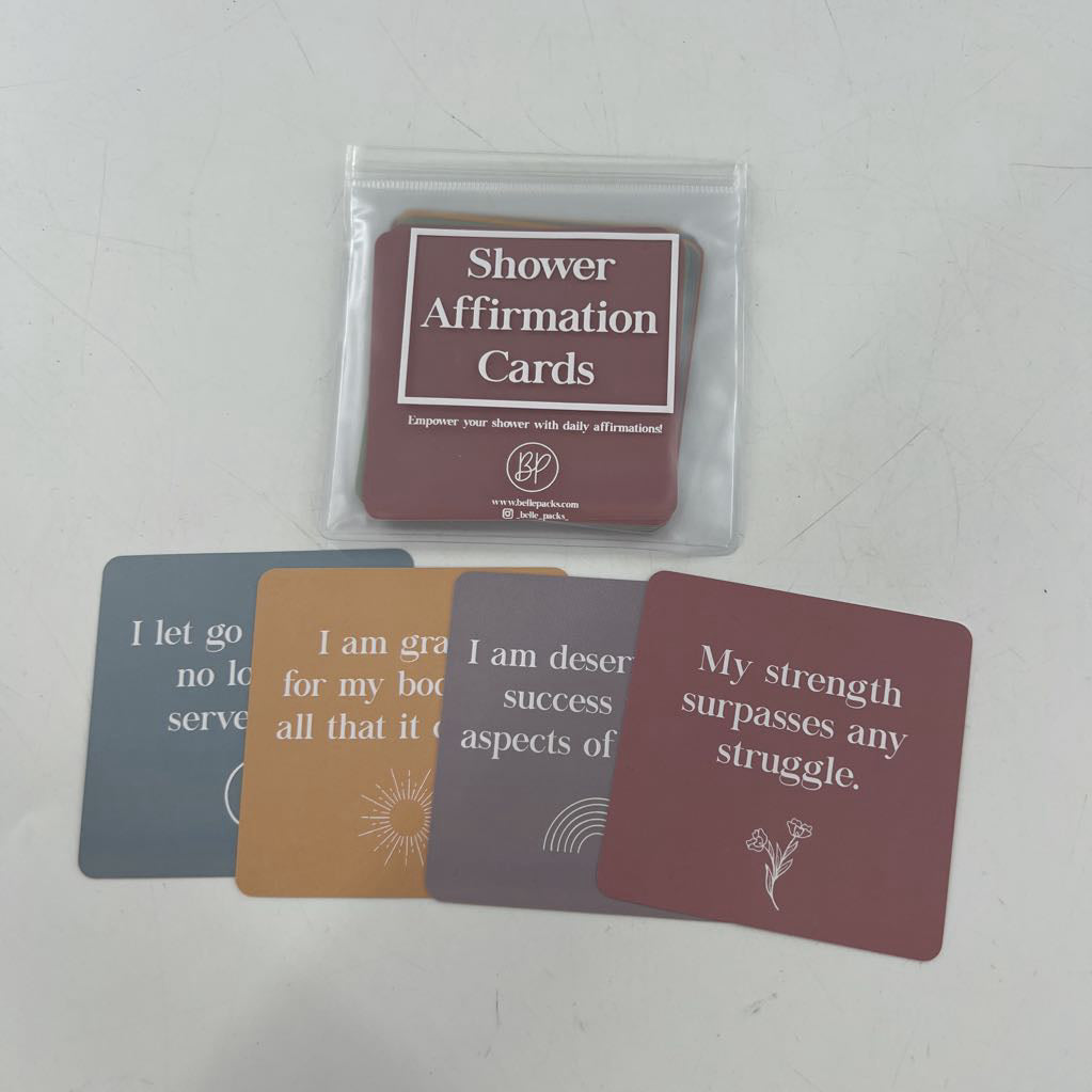 shower affirmation cards