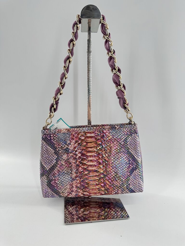 R235 croc embossed ombre shoulder bag
