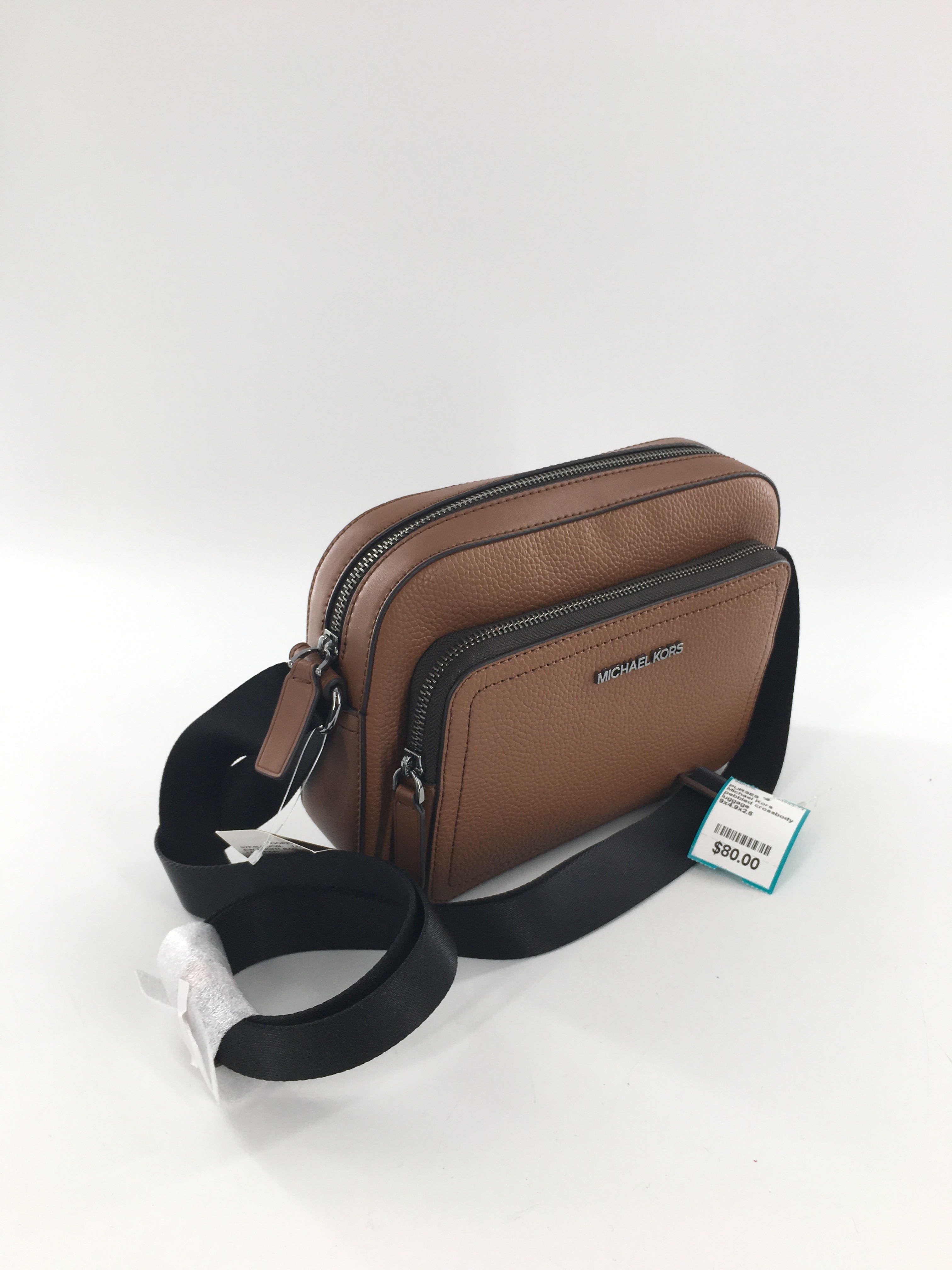 pebbled crossbody w/ zip around front pocket