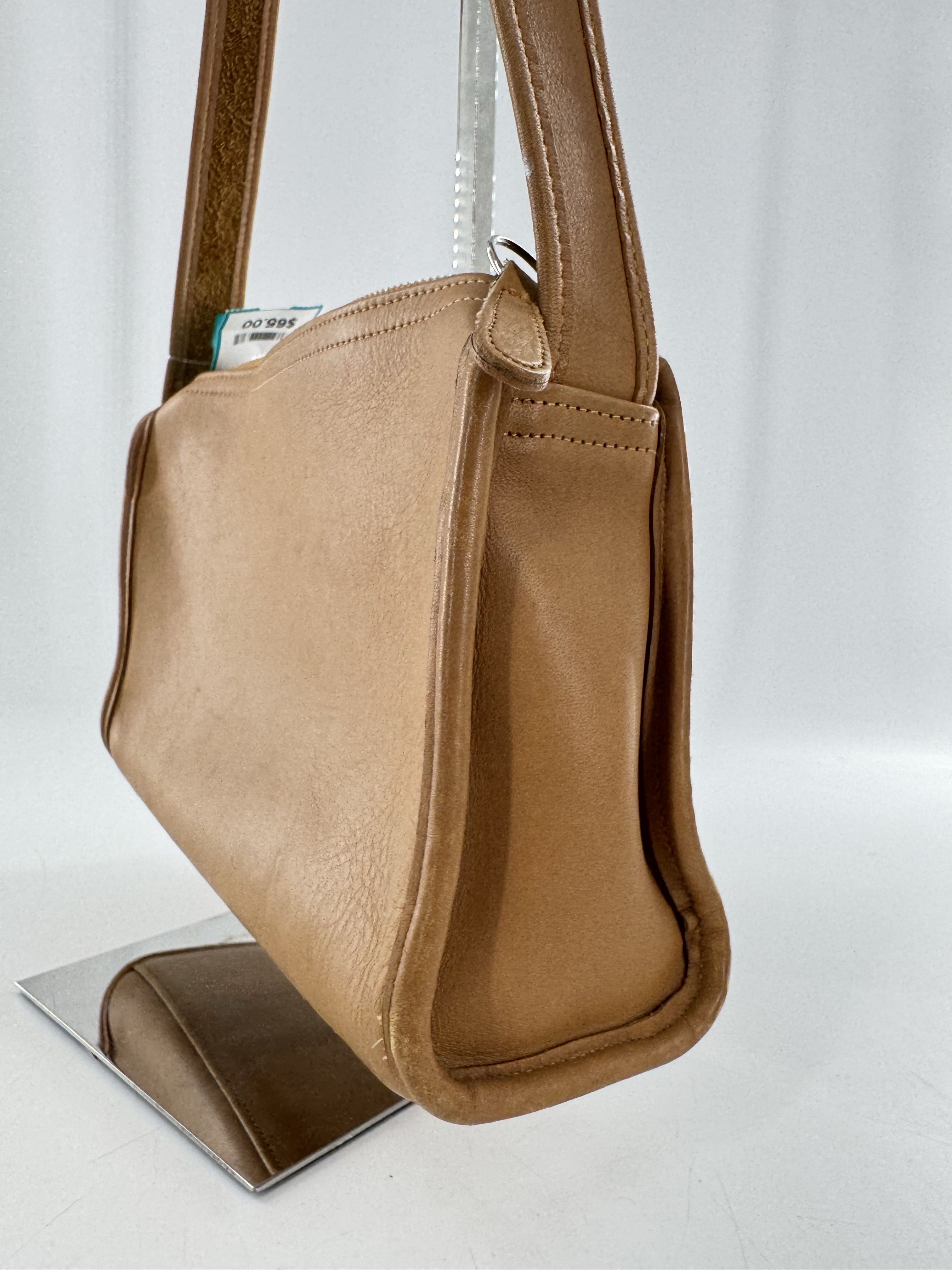 vintage zip top shoulder bag