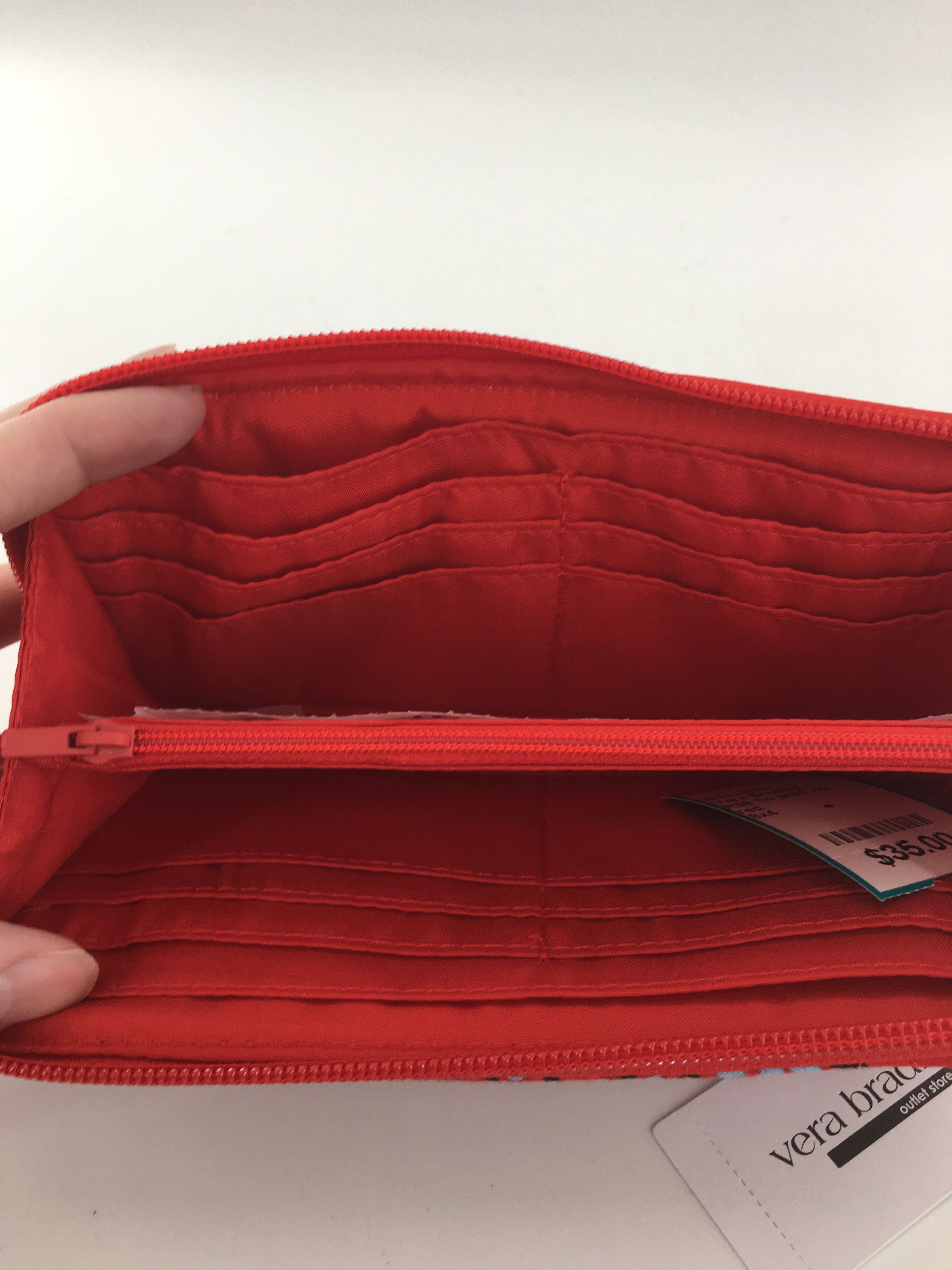 R69 flo print zip around wallet