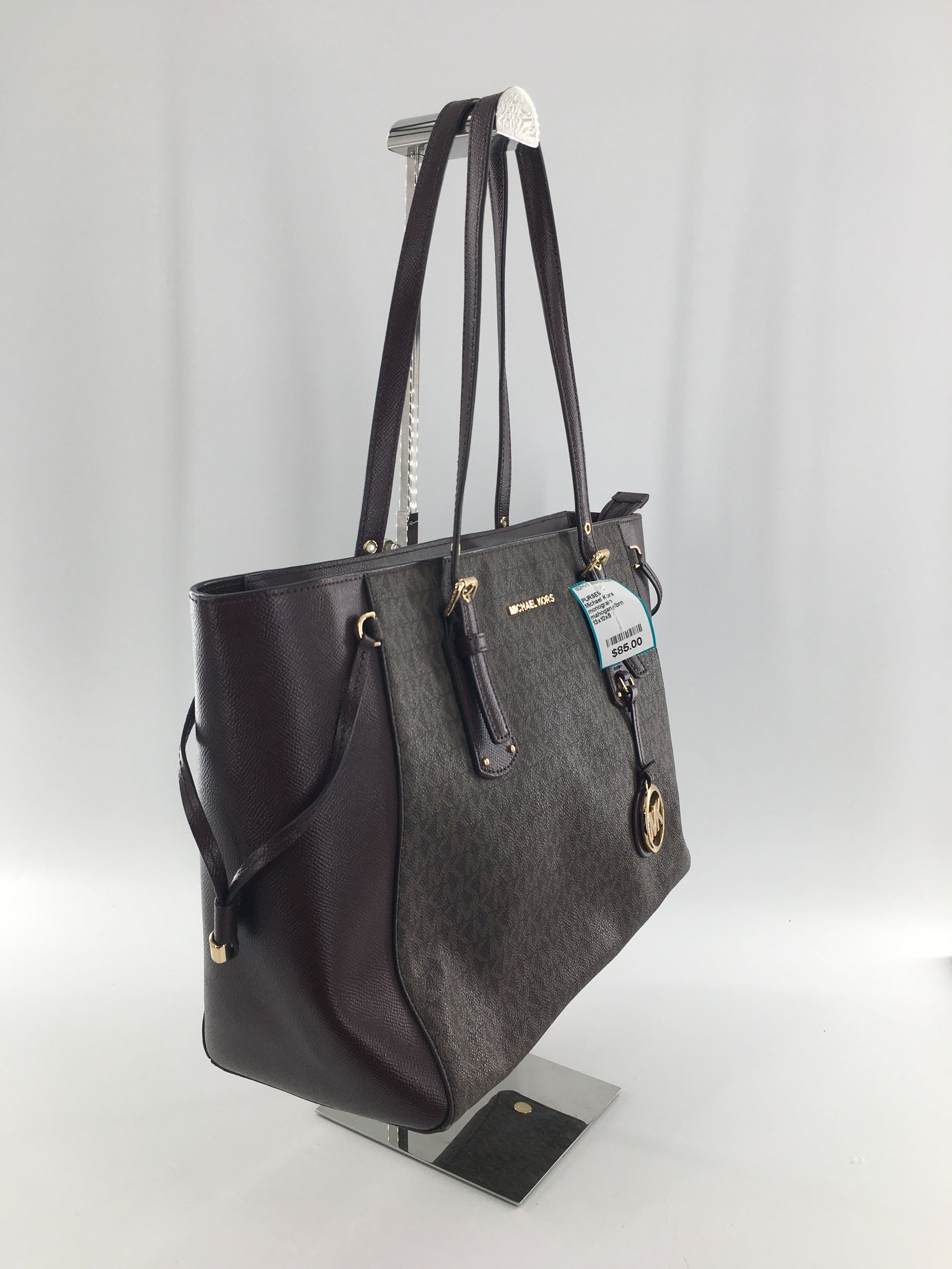 monogram colorblock tote