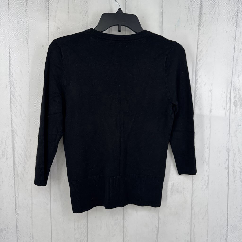 S button front 3/4 slv cardi