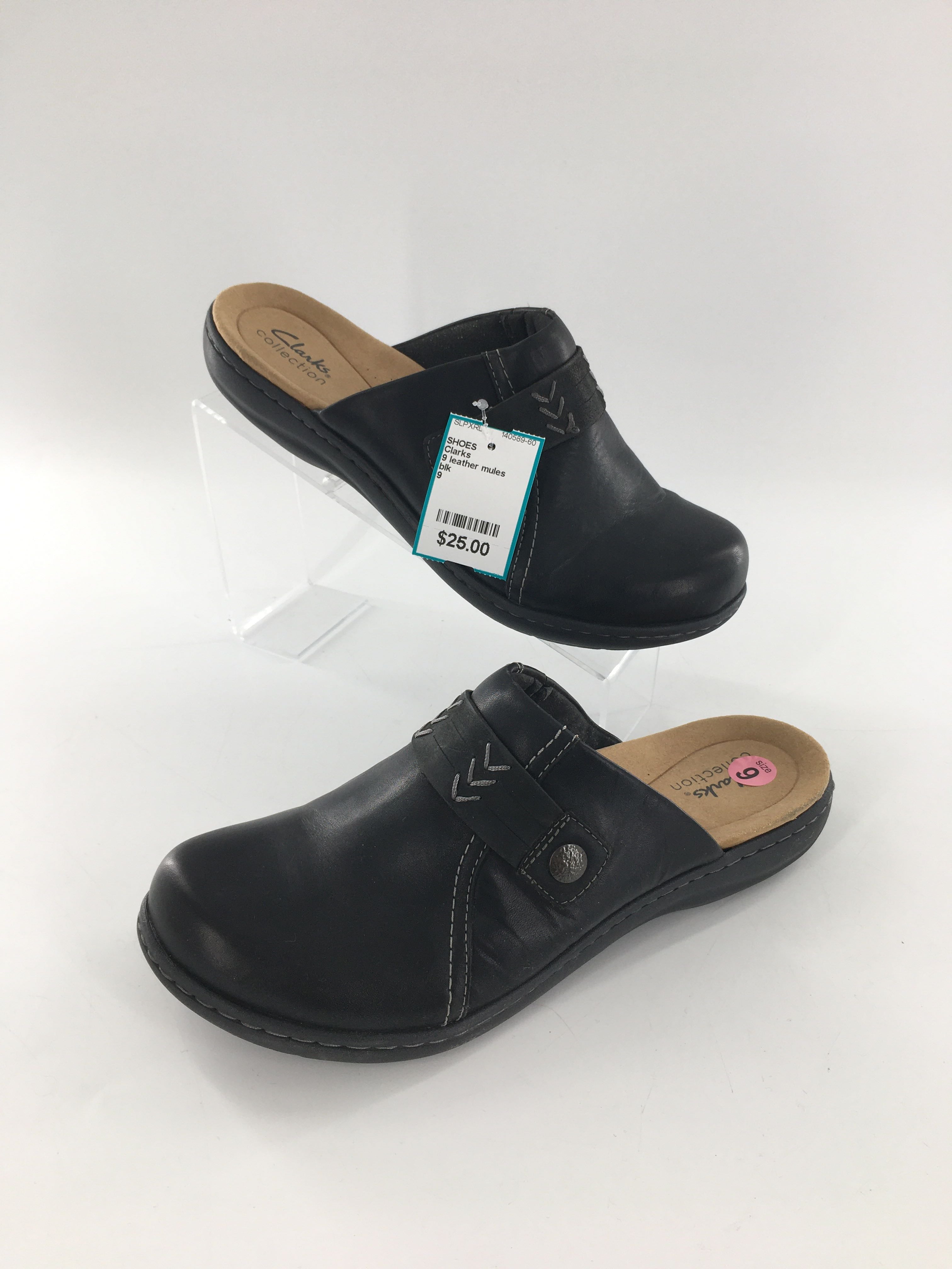 9 leather mules