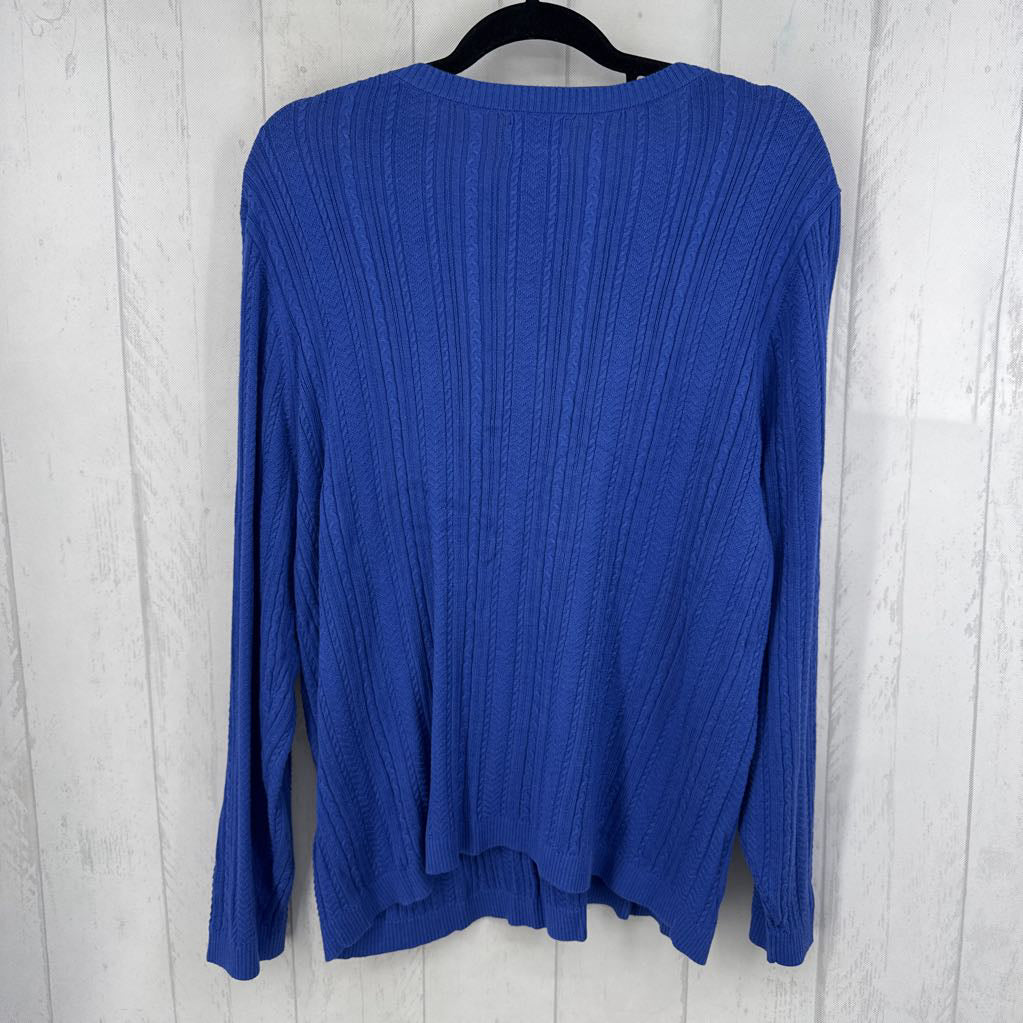 1X cable knit sweater