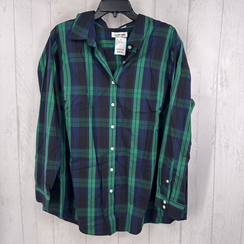16w plaid button down l/s top
