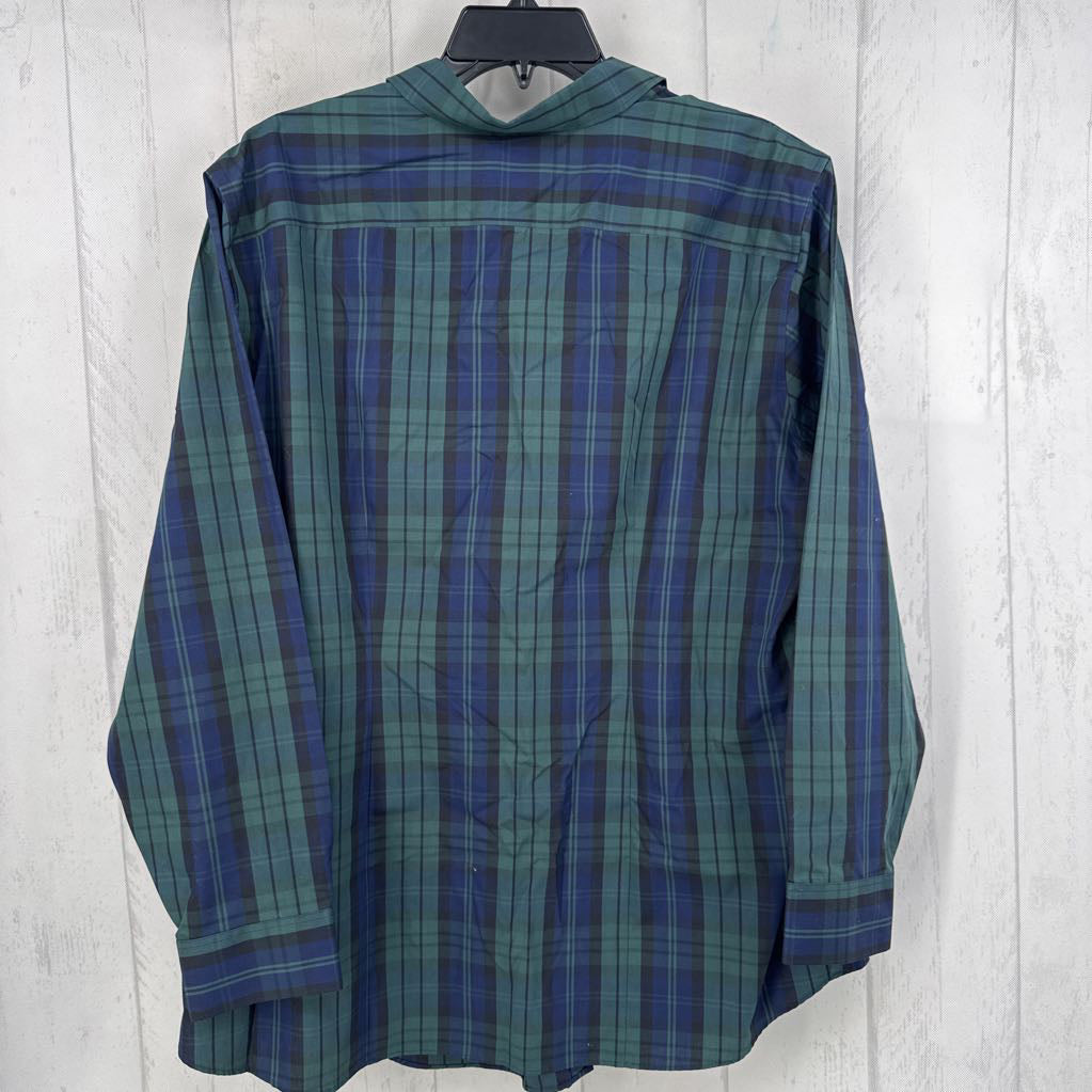 16w plaid button down l/s top